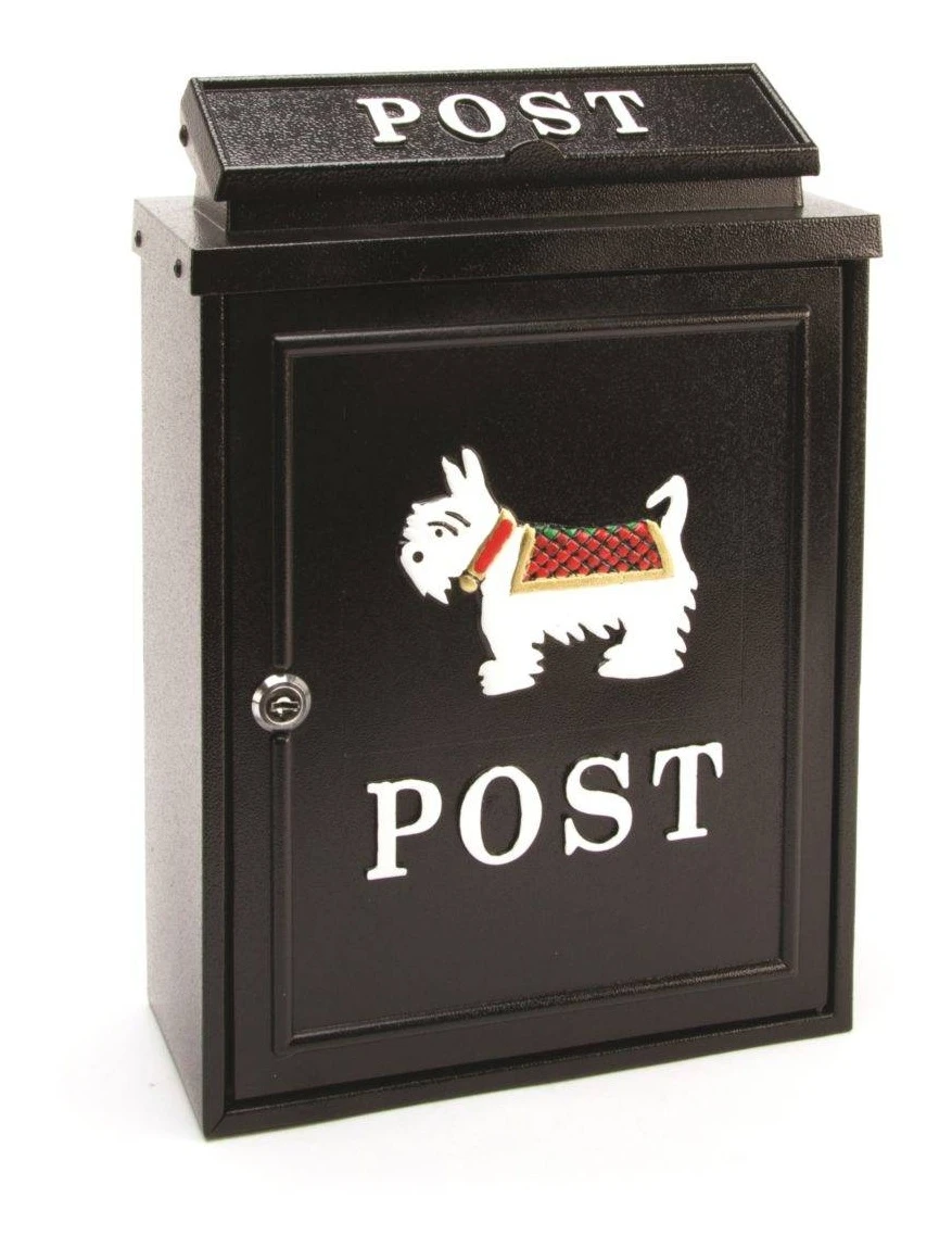 Harewood Black Scotty Dog Post Box Harewood Black Scotty Dog Post Box -Garden Supply Store 39680 11543
