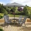 Pagoda Sienna 4 Seat Dining Set Including Parasol -Garden Supply Store 46756 2584