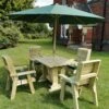 Churnet Valley Ergo 4 Seat Table Set - 4 X Chairs -Garden Supply Store 46797 2538