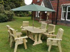 Churnet Valley Ergo 6 Seat Table Set - 6 X Chairs -Garden Supply Store 46799 2533
