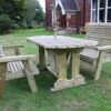 Churnet Valley Ergo 4 Seat Table Set - 2 X Benches -Garden Supply Store 46801 2518