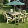 Churnet Valley Ergo 8 Seater Square Set - 8 X Chairs -Garden Supply Store 46803 2515