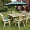 Churnet Valley Ergo 8 Seater Square Set - 4 X Chairs & 2 X Benches -Garden Supply Store 46804 2514