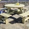 Churnet Valley Westwood Round 8 Seat Picnic Table -Garden Supply Store 46830 2420