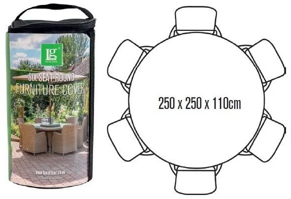 LG Outdoor DXCOV02 Deluxe Cover For 6 Seat Round Dining - Up To 150cm Table LG Outdoor DXCOV02 Deluxe Cover For 6 Seat Round Dining - Up To 150cm Table -Garden Supply Store 46927 2318