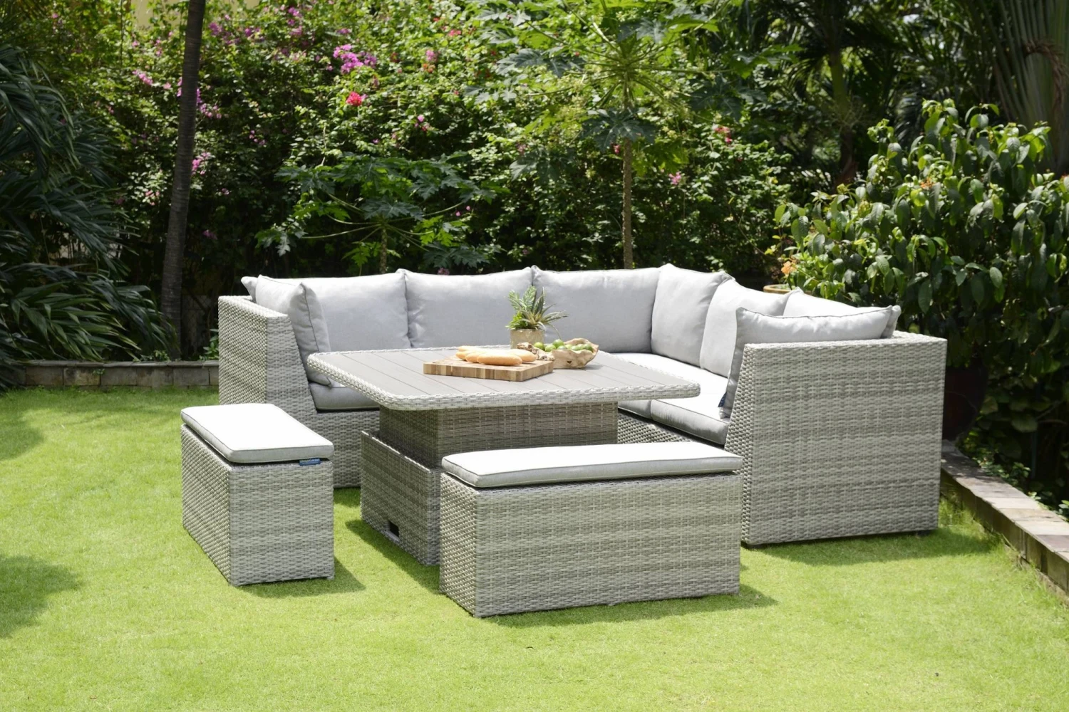 Aruba Casual Corner Dining Bench Set Aruba Casual Corner Dining Bench Set -Garden Supply Store 47005 2195