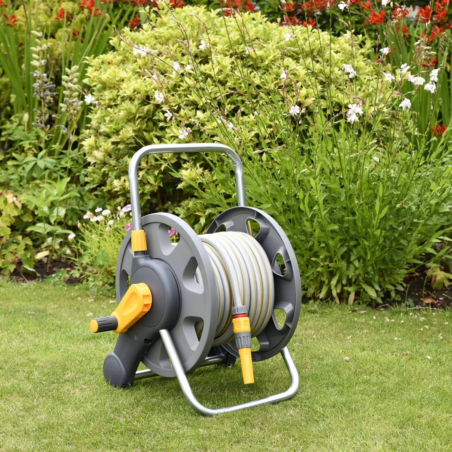 Hozelock Assembled 2-in-1 Hose Reel With 25m Hose Hozelock Assembled 2-in-1 Hose Reel With 25m Hose -Garden Supply Store 47895 417