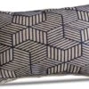 LG Outdoor Blue Striped Cubes 40x60cm Embroidered Scatter Cushion -Garden Supply Store 51931 28202