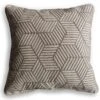 LG Outdoor Grey Striped Cubes 50cm Embroidered Scatter Cushion -Garden Supply Store 51933 28204